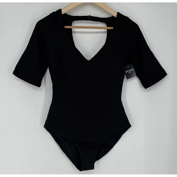 SPANX Other - SPANX Black Pique Open Back Swim Suit